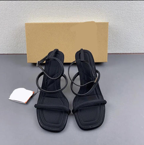 Ladies Buckle Strap Open Toe Heel